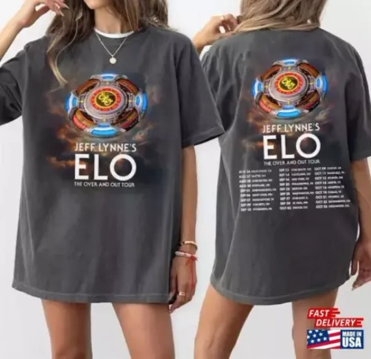 Jeff Lynne's ELO The Over and Out Tour 2024 Unisex T-shirt