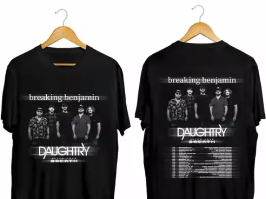 Discover Breaking Benjamin US Tour 2024 Shirt, Breaking Benjamin Band Fan Shirt
