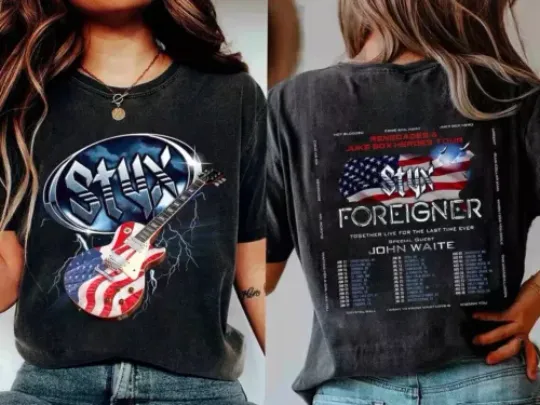 Discover Styxs Foreigner And Tour 2024 Summer Fan Band Unisex T-Shirt
