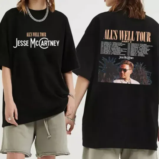 Jesse McCartney - All's Well Tour 2024 Pt2 T-Shirt, Jesse McCartney Fan Shirt