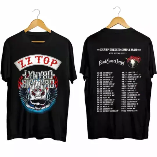 Lynyrd Skynyrd ZZ Top Tour 2024 T-Shirt, ZZ Top World Tour 2024 Shirt