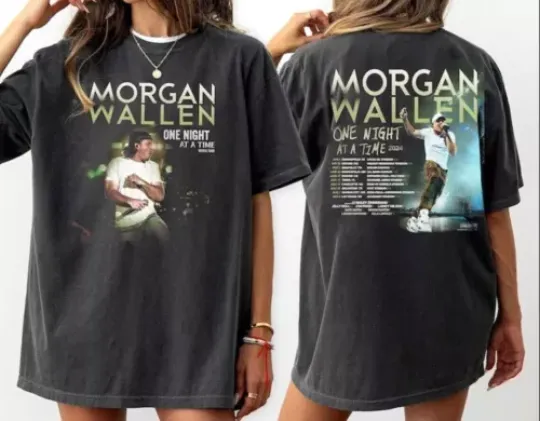 Discover Wallen Western One Night at a Time World Tour 2024 T-Shirt