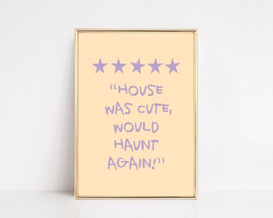 funny halloween decor | pastel halloween poster | trendy rating sign