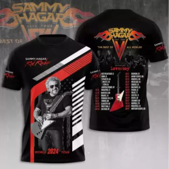 Discover Unisex 3D Sammy Hagar Shirt For Men And Women Short Sleeve 3D All Over Print