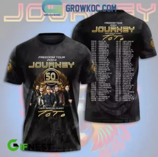 Discover Journey Freedom 2024 With 50th Anniversary T-Shirt 3D