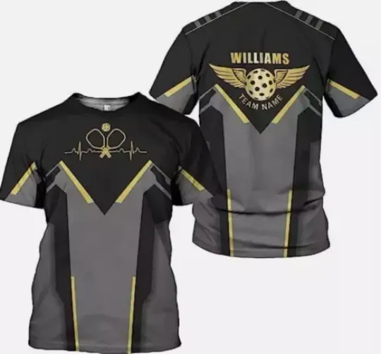 Discover Personalized 3D Pickleball Shirts for Men, Pickle Ball Jersey Shirt