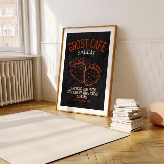 Halloween poster, ghost poster, halloween decor, autumn decor