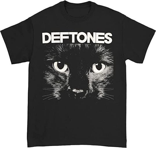 Deftone Mens T-shirt- Officially Licensed Band Merch - Boyfriend Tee - Sphynx Cat, Star Pony