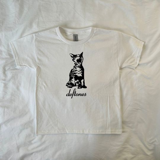 Handmade Screenprinted Deftone Band Baby Tee, Alternative Rock ,Music, Vintage, Band Merch, Music Lover Gift