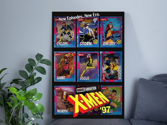 Marvel Animation's X-Men '97 Poster | Superhero X-men Poster | Charles Xavier Cyclops Wolverine Beast Poster | Marvel Xmen Poster