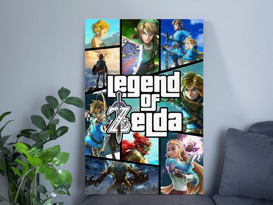 Legend Of Zelda Poster | Legend Of Zelda GTA Poster | The Legend of Zelda Tears of the Kingdom Poster | Breath of the Wild Poster