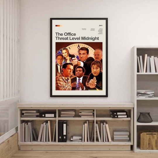 The Office Threat Level Midnight Poster | The Office Sitcom Poster | Michael Scott Dw Schrute Poster | The Office Minimal Poster