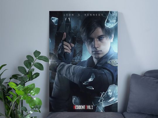Resident Evil 2 Poster | Leon Kennedy Albert Wesker Ada Wong Poster | Re4 Poster | Resident Evil Video Game Poster