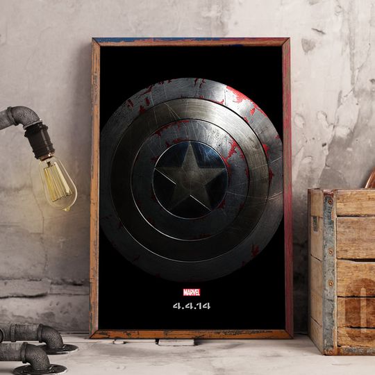 Captain America Brave New World Poster, Captain America Winter Soldier Poster,  Avengers Superhero Home Decor Poster