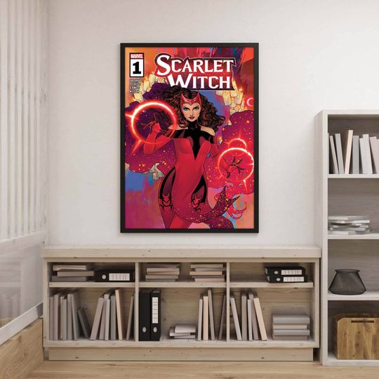 Scarlet Witch Poster, Wanda Maximoff Poster, Scarlet Witch Comic Poster, Comic Book Poster, Superhero Poster, Avengers Poster