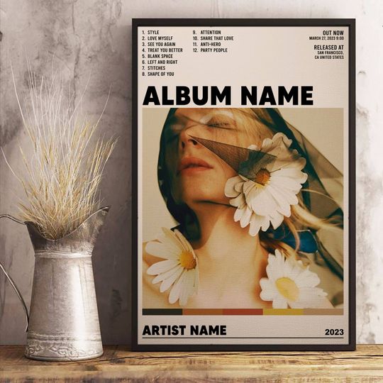 Discover Custom Music Album Poster | Choose Your Own Album Poster | Personalized Music Album Print | Tracklist Poster | Personalized Gift