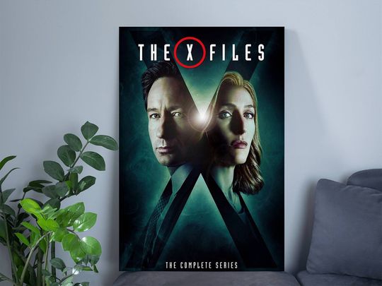The X-Files Poster | X files Poster | Fox Mulder Dana Scully Home Decor Wall Art Canvas Poster