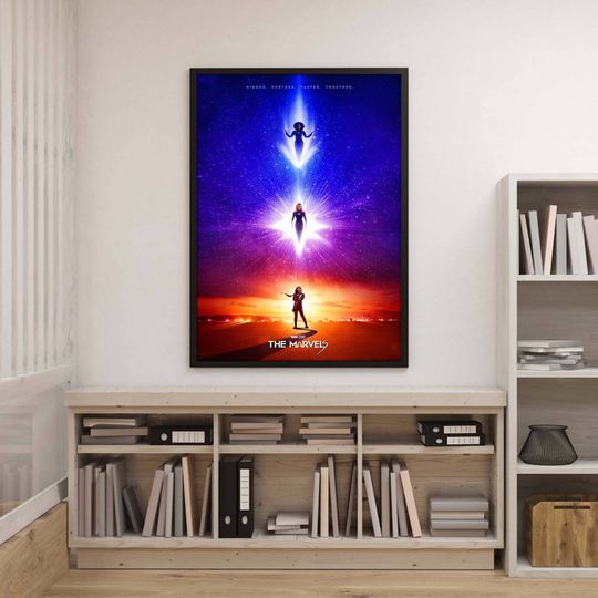 The Marvels Poster Carol Danvers Poster, Marvel Higher Further Faster Together Poster, Captain Marvel Poster, Ms Marvel Poster, Monica Rambeau
