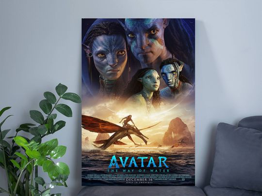 Discover Avatar 2 Poster, Avatar The Way of Water Poster, Jake Sully And Neytiri Poster Avatar Movies Poster, Wall Decor