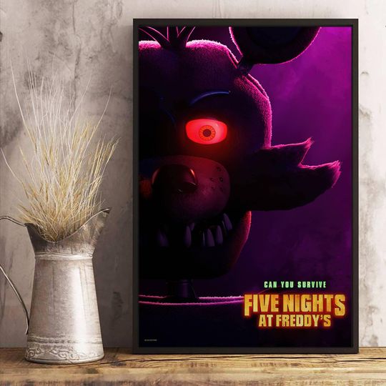 Five Nights at Freddy Poster | Freddy Fazbear Bonnie Chica Foxy Poster | Horror Video Game Poster | Fnaf Poster Home Decor