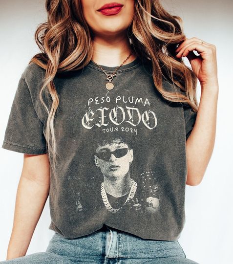 Discover Peso Pluma Exodo Tour 2024 Shirt, Vintage Peso Pluma Shirt, Exodo 2024 Concert Tour 2024, Trendy Shirt For Fans