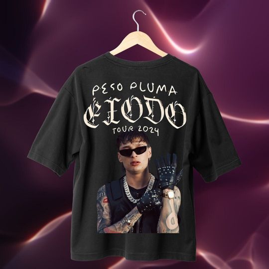 Discover Peso Pluma Exodo Tour 2024 Shirt, Peso Pluma 2024 Concert Fan, Exodo Tour 2024 Shirt
