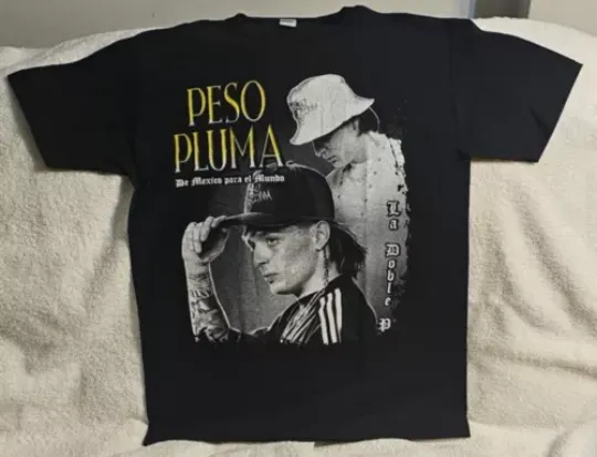 Discover PESO PLUMA MEXICO MEXICAN SINGER MUSIC MUSICIAN DOBLE P RAP HIP HOP T-SHIRT