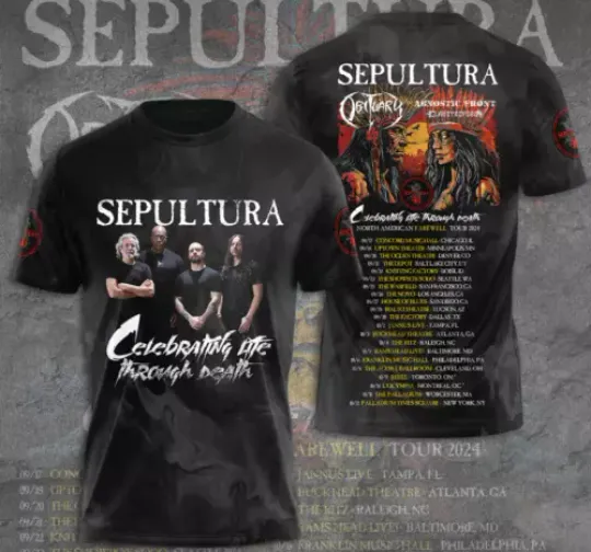 Sepultura 3D Shirt North American Farewell Tour 2024 Gift For Men Women