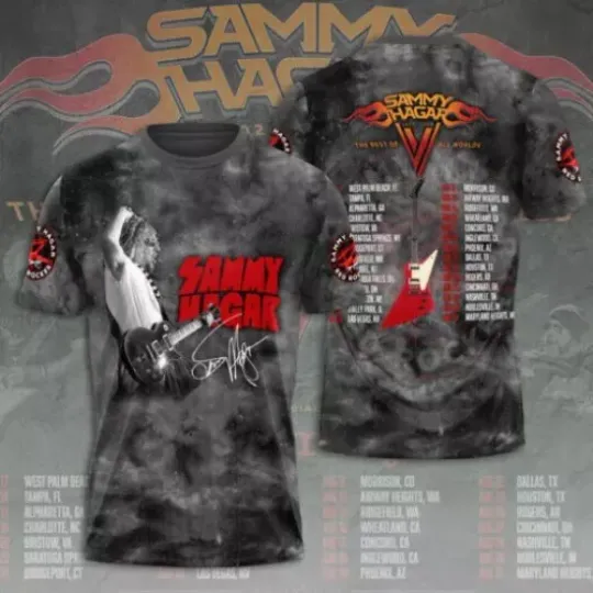 Discover Sammy Hagar 3D Tshirt Tour 2024 best hot hot shirt Great shirt