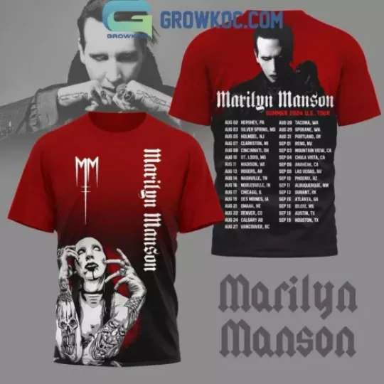 Marilyn Manson Summer 2024 US Tour 3D T-Shirt
