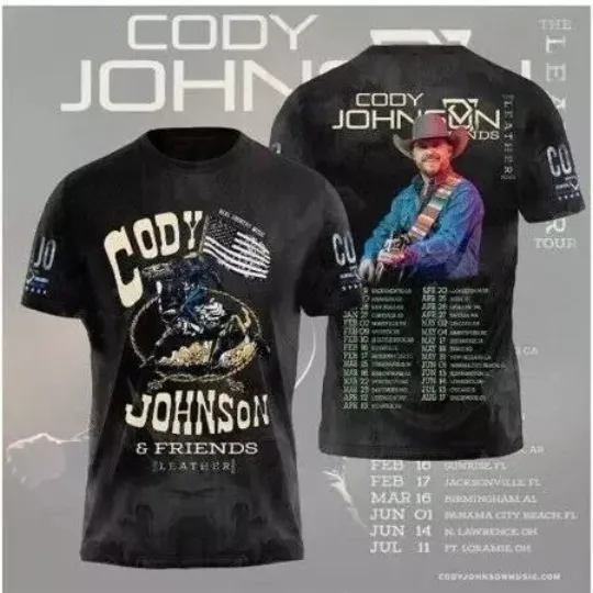 Discover Cody Johnsonn The Leather Tour 2024 3D T Shirt