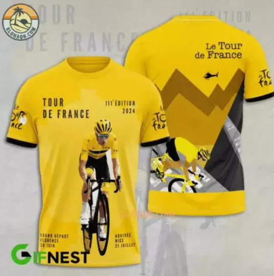 Discover Tour De France 111th Edition 2024 3D T-Shirt