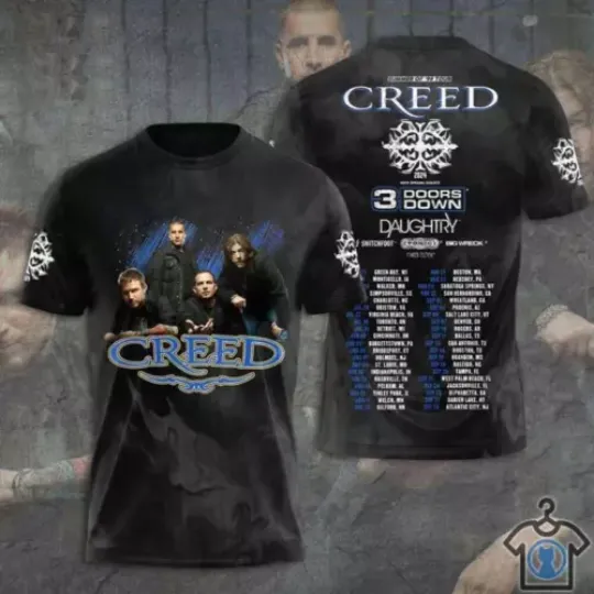Discover Creed 2024 Tour Summer of  99 Tour 3D T Shirt  Creed Band Shirt For Men Women