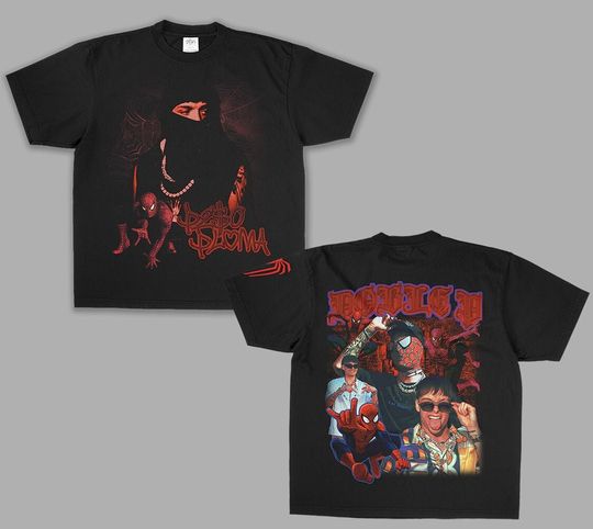 Discover SPIDER x PLUMA VINTAGE high quality double sided limited edition shirt merch doble p tour genesis