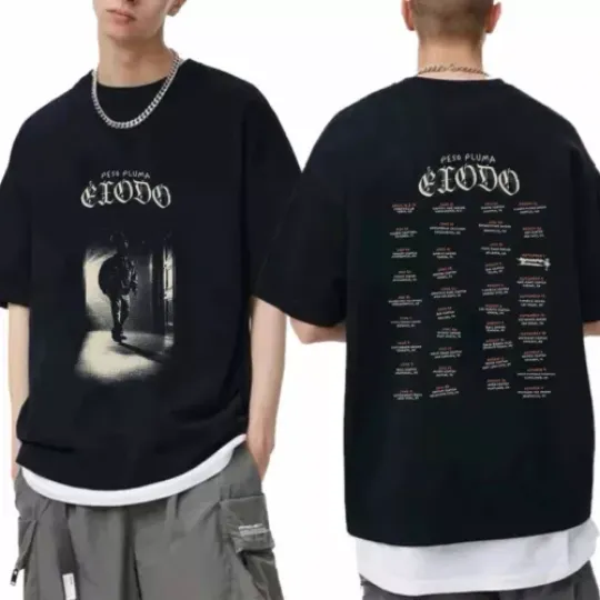 Discover Peso Pluma Exodo Tour 2024 T-Shirt, Peso Pluma Fan Shirt