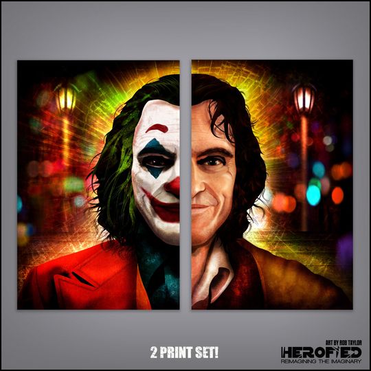 Joker / Arthur Fleck 2 Art Print Set by Herofied / Joaquin Phoenix / Joker Movie