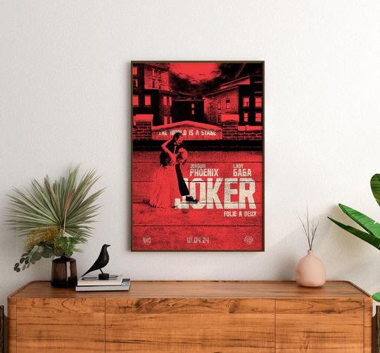 Joker: Folie  Deux Poster | Dark Psychological Thriller Art Print Featuring Joaquin Phoenix and Ld ga