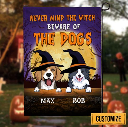Discover Beware of the Dogs, Fall Garden Flag, Fall Porch Decor, Autumn Decor, Thanksgiving Flag