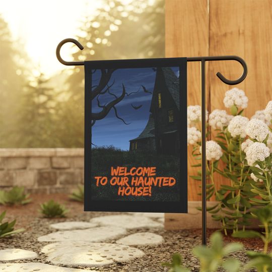 Discover Welcome To Our Haunted House|Halloween Flag|Halloween Garden Flag|Halloween