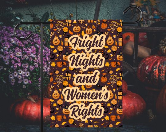 Discover Feminist Halloween Yard Flag Fright Nights Women's Rights Garden Banner