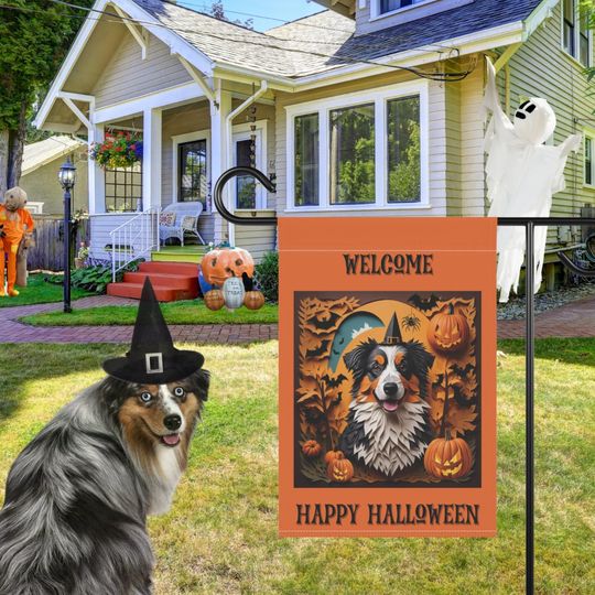 Discover Aussie Halloween Garden Flag, Two-Sided Halloween Flag for Australian