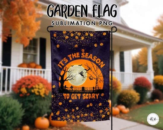 Discover Halloween Garden Flag Sublimation PNG - It's the season to get spooky