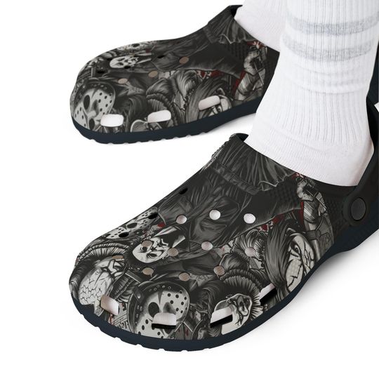 Discover Horror Movie EVA Foam Rubber Shoes, Scary Movie Rubber Clogs, Halloween Rubber Clogs