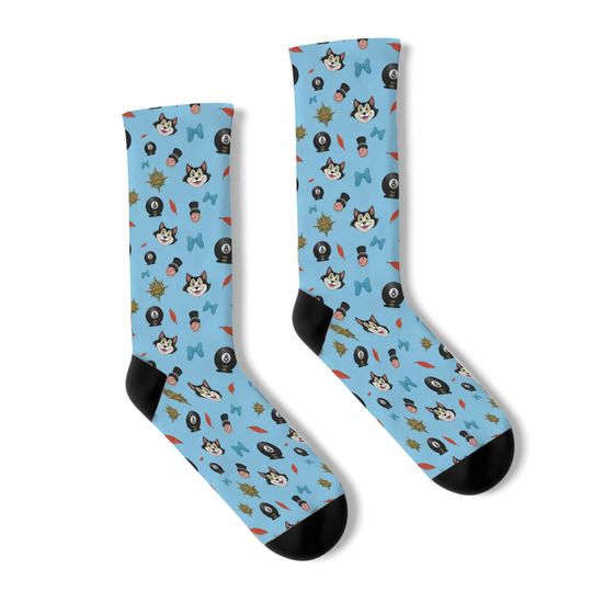 Pinocchio, Figaro, Blue Socks, fun Disney Pattern