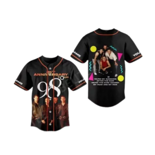 Discover Personalized! 98 Degrees 25th Anniversary Tour Jersey Shirt 3D Gift Fans