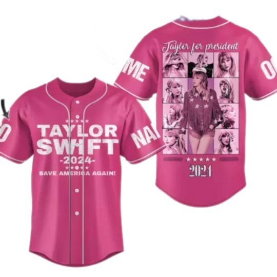 Discover Taylor For President 2024 Personalized Baseball Shirt
