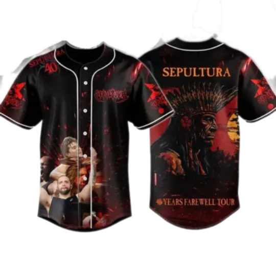Discover Sepultura 40 Years Farewell Tour 2024 Personalized Baseball Shirt