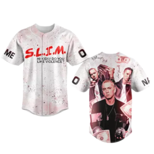 Eminem Hi Kids Slim Shady Personalized Baseball Shirt