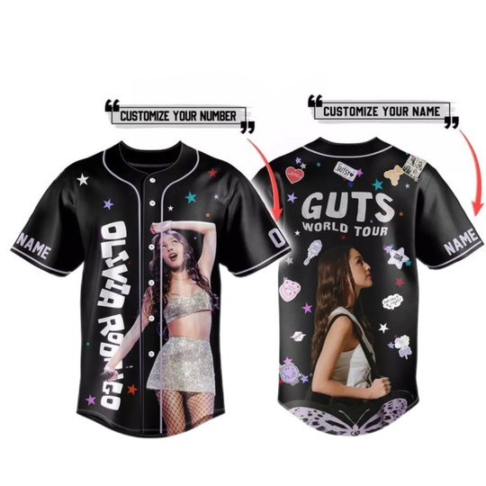 Olivia Rodrigo Guts World Tour Small Girl Personalized Baseball