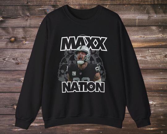 MAXX CROSBY Shirt for Raiders Fans - Crewneck
